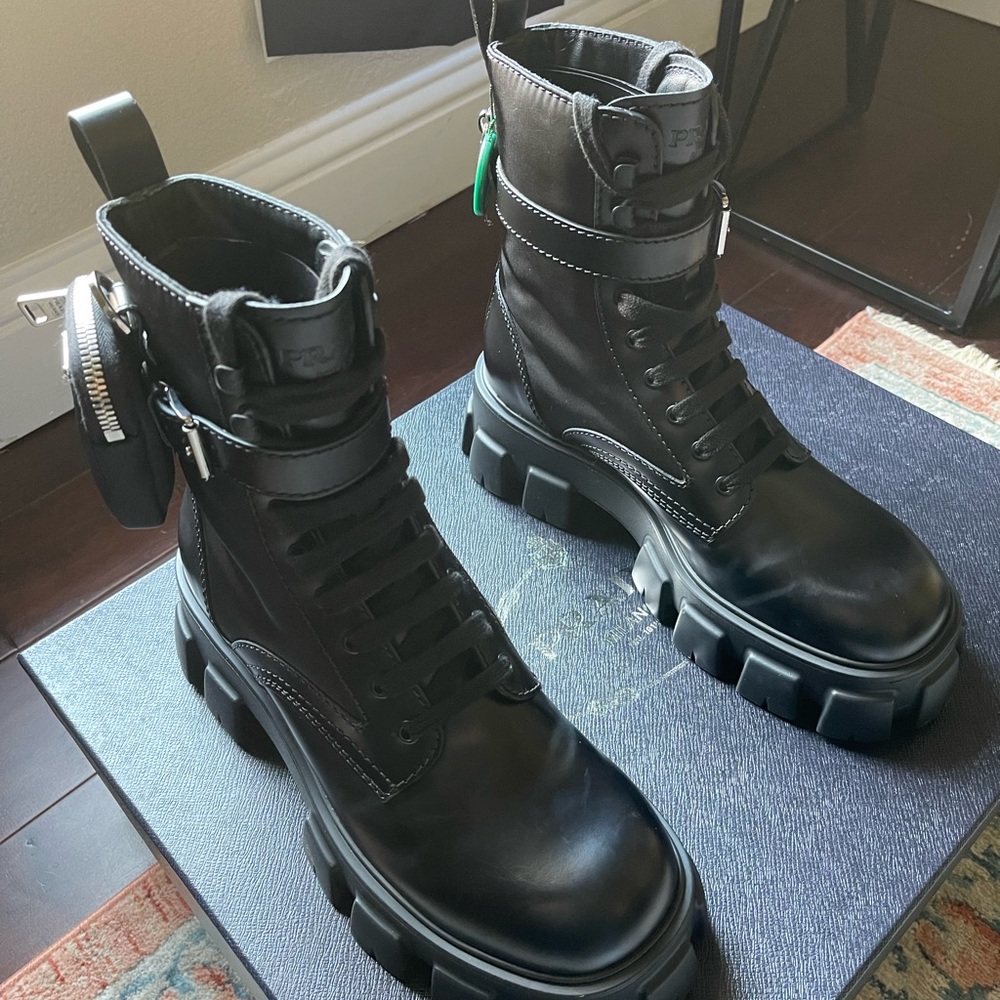 NEVER WORN Prada monolith leather boots! - Picture 7 of 9